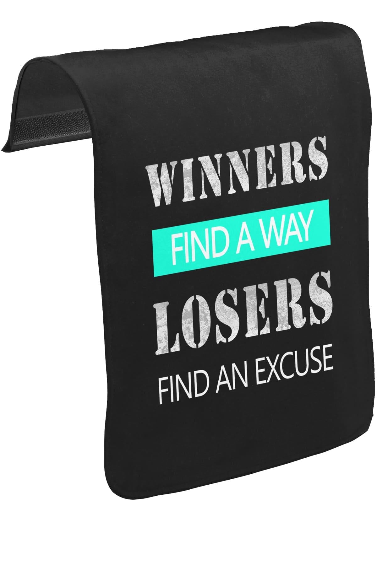 Winners Find a Way Unisex Siyah Tak-Çıkar Postacı Çanta Kapağı CK-1499