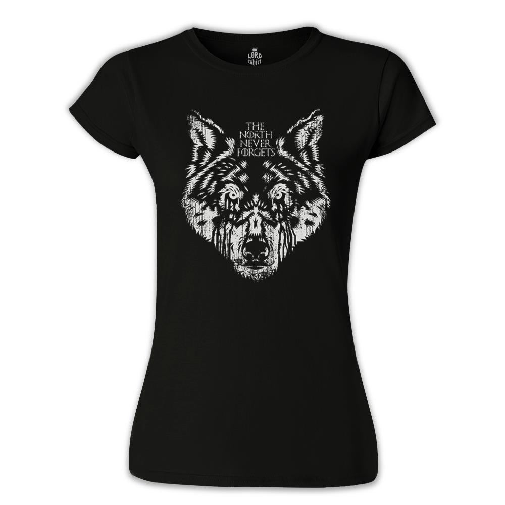 Winter is Coming Wolf Black Women's Tshirt
