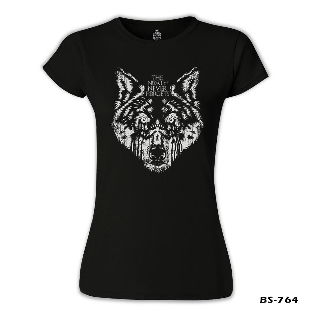 Winter is Coming Wolf Black Women's Tshirt