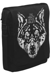 Winter is Coming Wolf Unisex Siyah Postacı Çanta