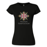 Within Temptation - Logo Siyah Kadın Tshirt