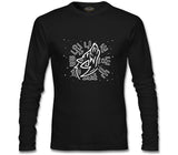 Wolf Howling and Viking Knots Black Men's Sweatshirt