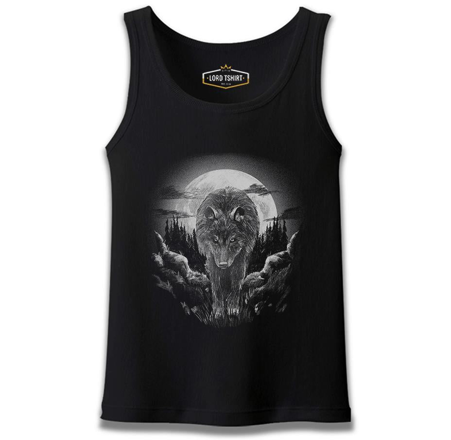 Wolf Walking in the Moonlight Black Male Athlete