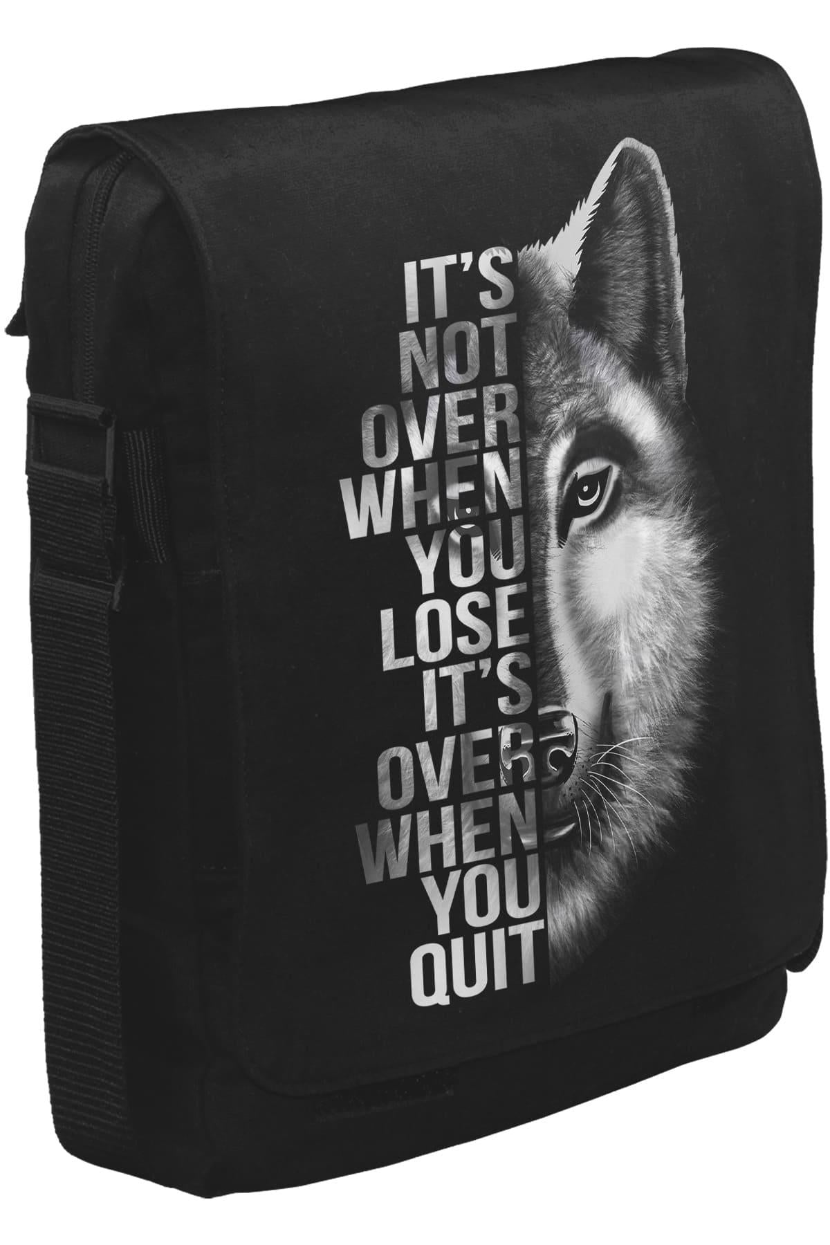 Wolf - When You QuitUnisex Siyah Postacı Çanta