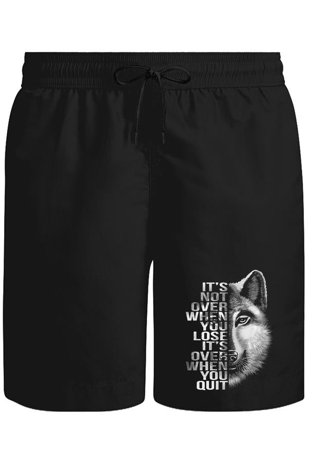 Wolf - When You QuitUnisex Siyah Şort