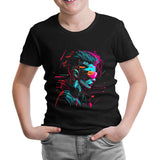 Woman Wearing VR Glasses Siyah Çocuk Tshirt