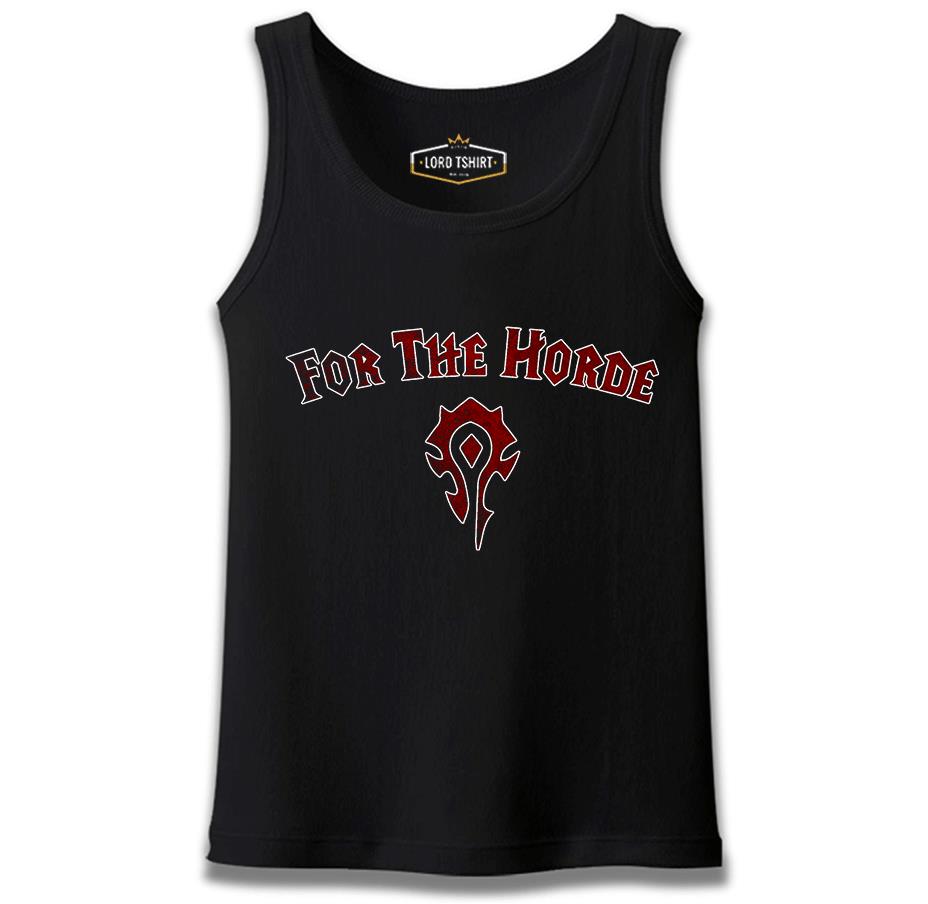 World of Warcraft - For the Horde Siyah Erkek Atlet