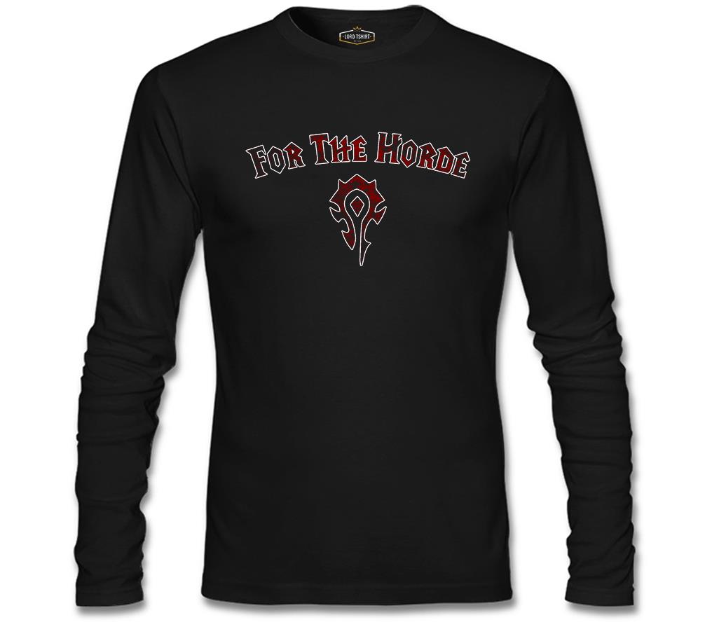 World of Warcraft - For the Horde Siyah Erkek Sweatshirt