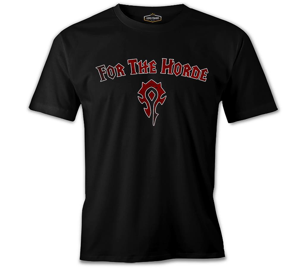World of Warcraft - For the Horde Siyah Erkek Tshirt