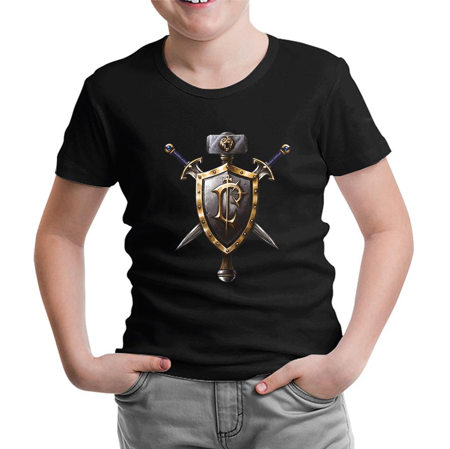 World of Warcraft - Human Siyah Çocuk Tshirt