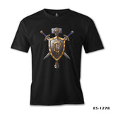 World of Warcraft - Human Siyah Erkek Tshirt