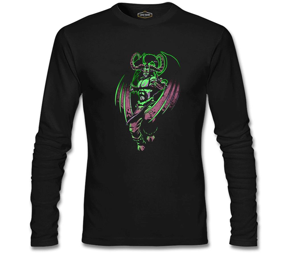 World of Warcraft Legion - Illidan Siyah Erkek Sweatshirt