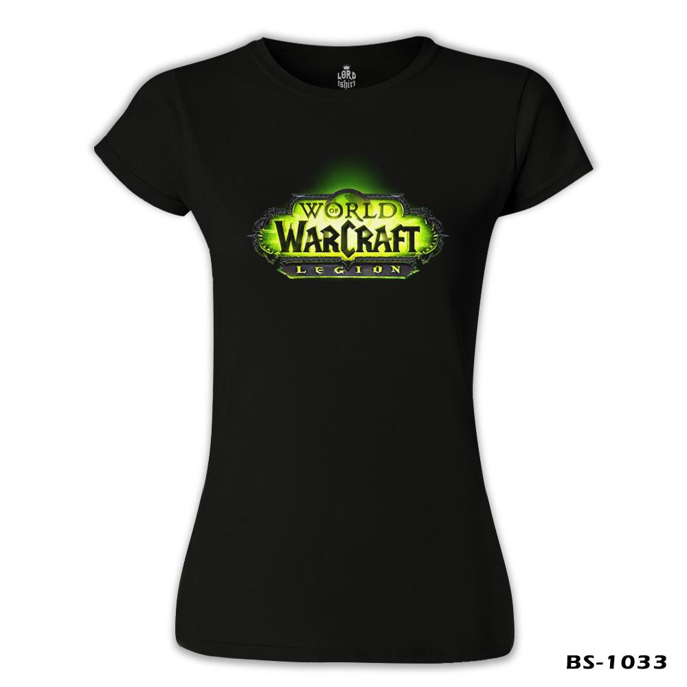 World of Warcraft - Legion Logo Siyah Kadın Tshirt