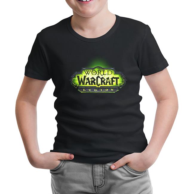 World of Warcraft - Legion Logo Siyah Çocuk Tshirt