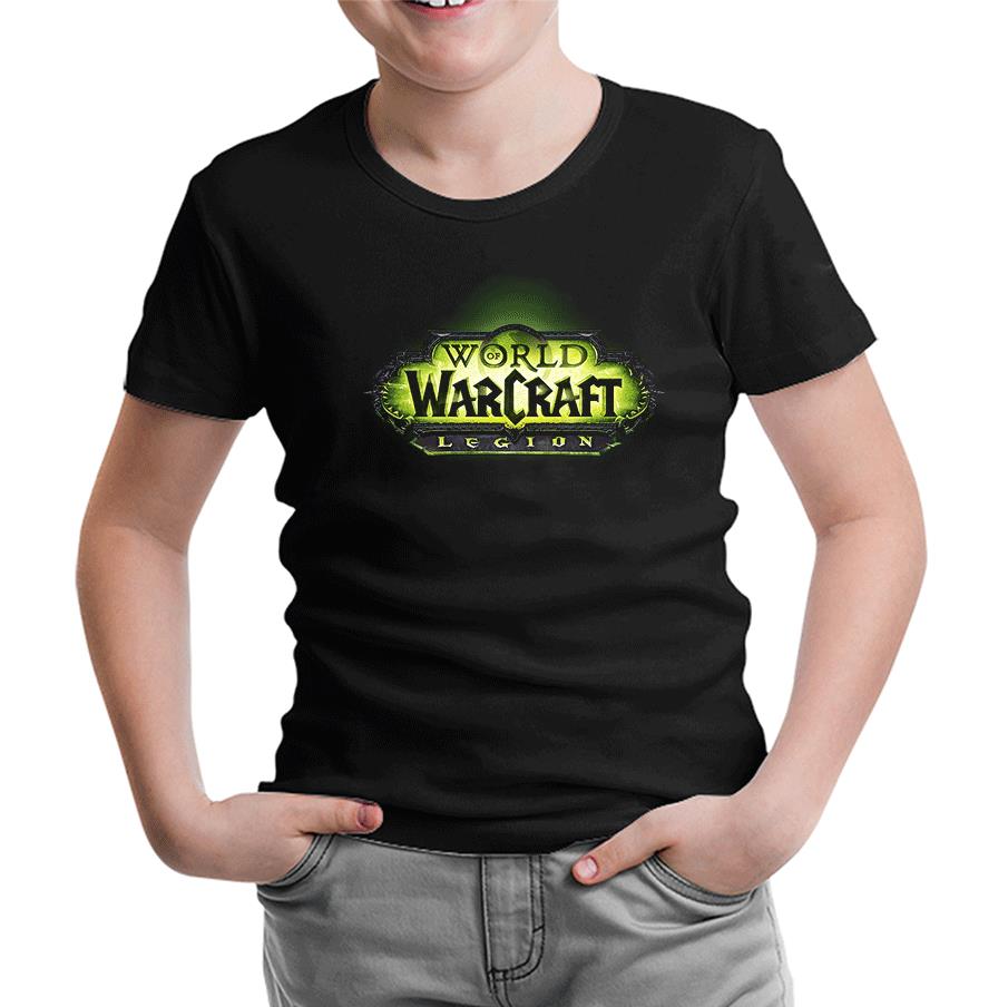 World of Warcraft - Legion Logo Siyah Çocuk Tshirt