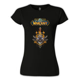 World of Warcraft - Logo Siyah Kadın Tshirt