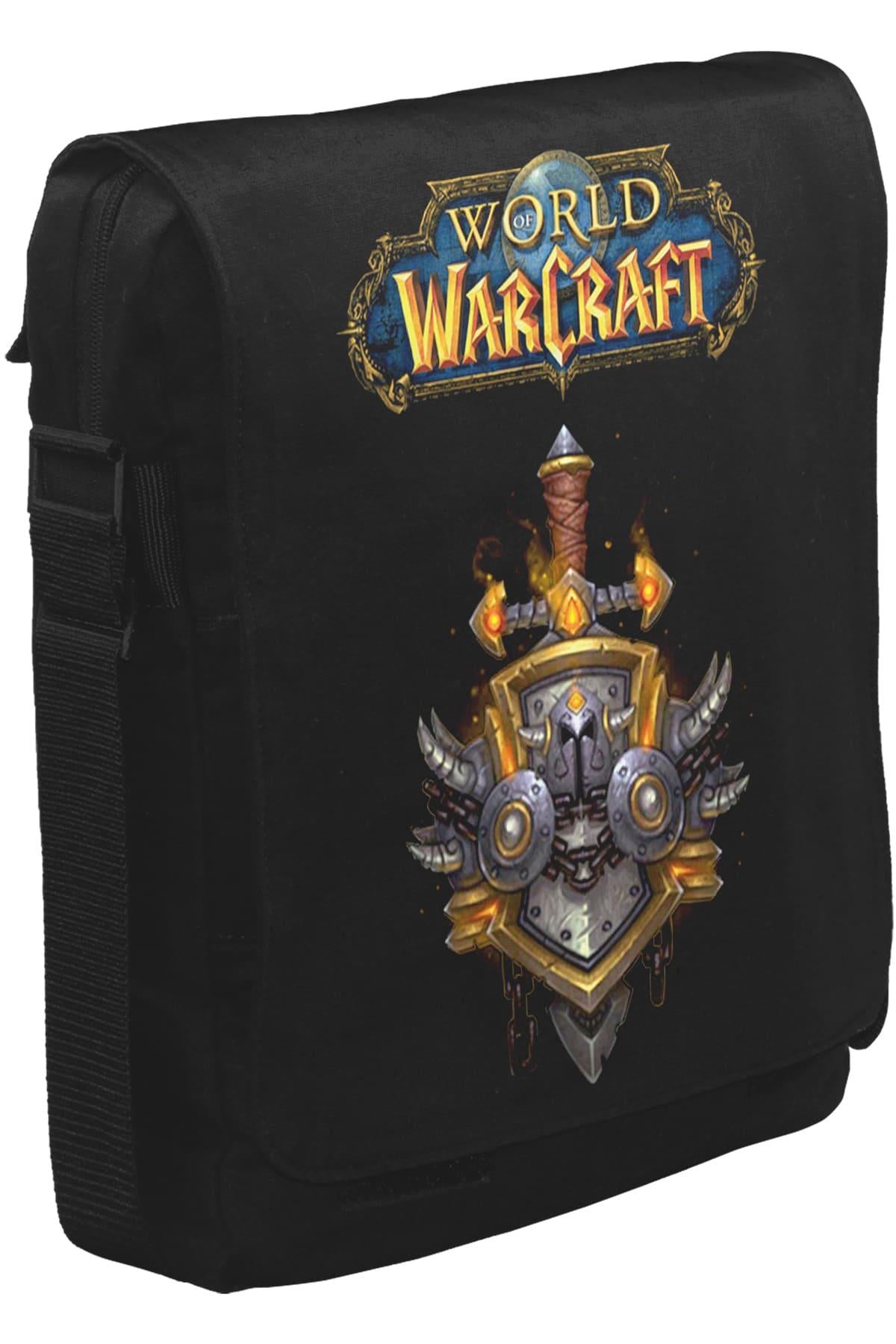World of Warcraft - Logo Unisex Siyah Postacı Çanta
