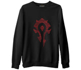 World Of Warcraft - Silver Moon Siyah Erkek Kalın Sweatshirt