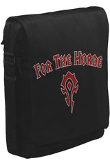 World of Worldcraft - For the Horde Unisex Siyah Postacı Çanta