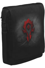 World of Worldcraft - Horde Logo Unisex Siyah Postacı Çanta