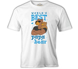World's Best Papa Bear White Men's Tshirt 