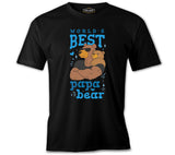 World's Best Papa Bear Black Men's Tshirt