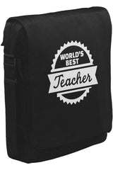 World's Best Teacher Öğretmenler Günü Unisex Siyah Postacı Çanta