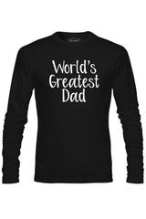 World's Greatest Dad Siyah Erkek Sweatshirt