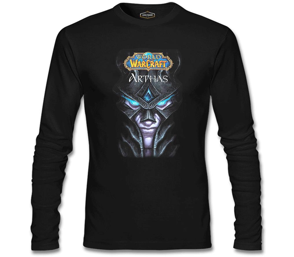World Warcraft - Arthas Siyah Erkek Sweatshirt
