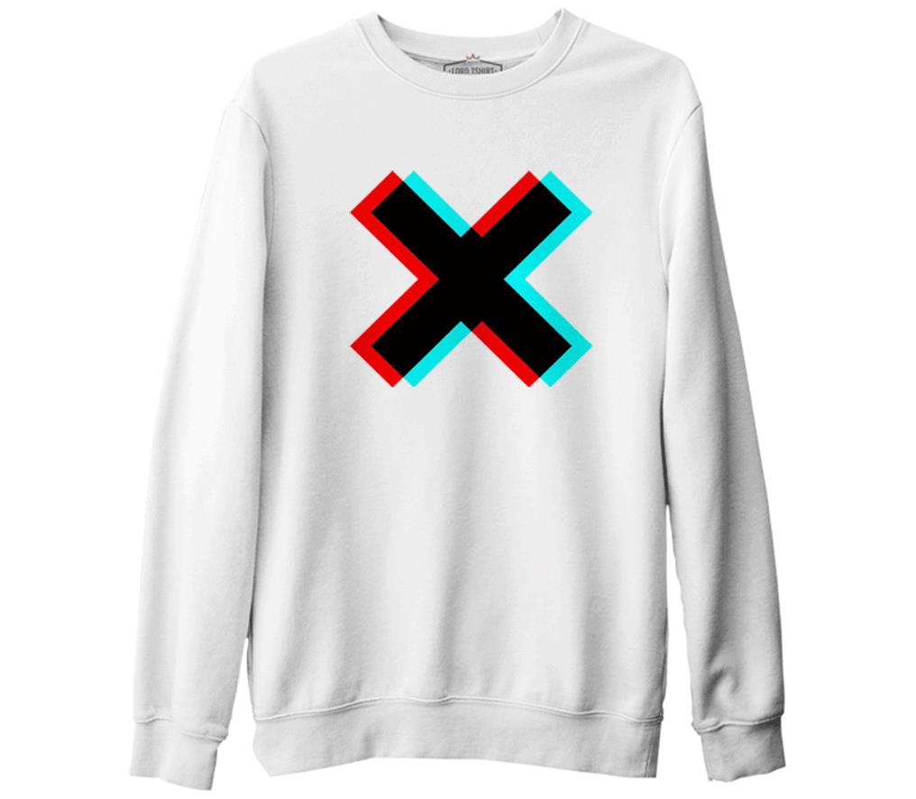 X by Colors Beyaz Erkek Kalın Sweatshirt