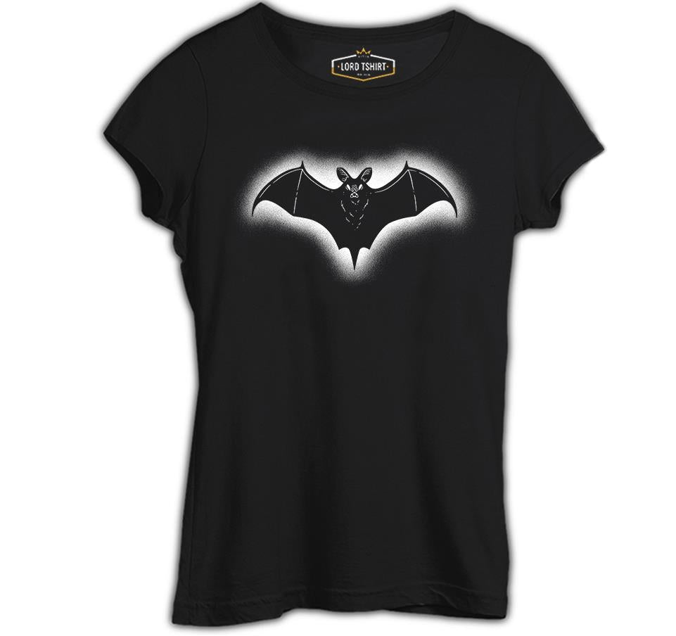 Bat Shadow Logo Black Women's Tshirt 