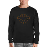 Bat Logo Black Kids Sweatshirt 