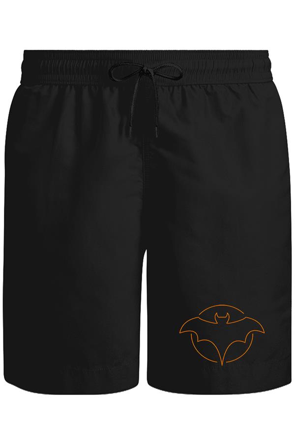 Yarasa Logo Unisex Siyah Şort