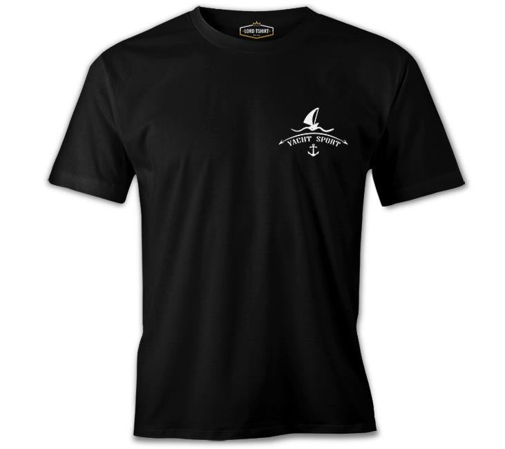 Yat Kulübü - Yatch Logo Siyah Erkek Tshirt