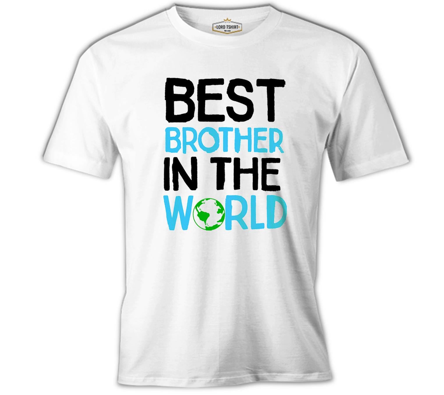 Text - Best Brother in the World White Men's Tshirt 