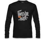 Yazı - Forever it's Over Siyah Erkek Sweatshirt