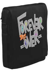 Yazı - Forever it's Over Unisex Siyah Postacı Çanta