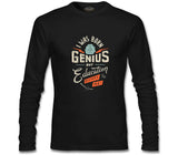 Yazı - Genius Siyah Erkek Sweatshirt