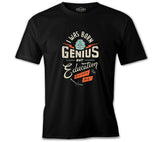 Yazı - Genius Siyah Erkek Tshirt