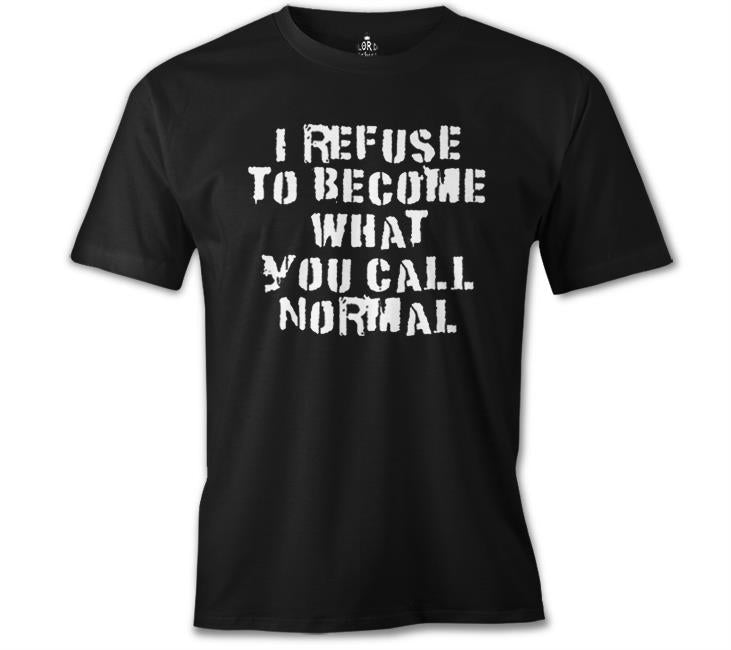 Yazı - Not Normal Siyah Erkek Tshirt - Lord Tshirt