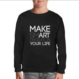 Text - Smart Black Kids Sweatshirt