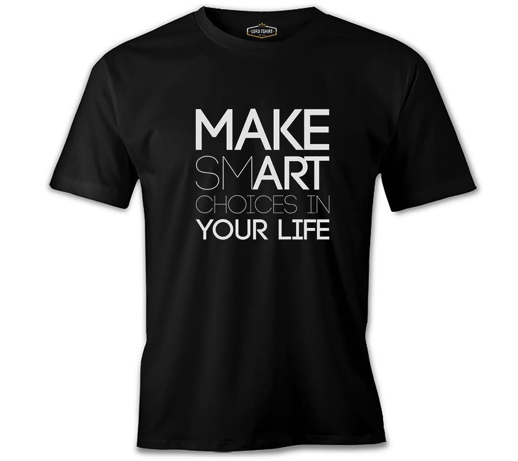 Text - Smart Black Men's Tshirt