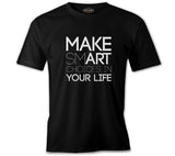Text - Smart Black Men's Tshirt