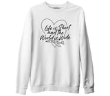 Written - Travel White Thick Sweatshirt