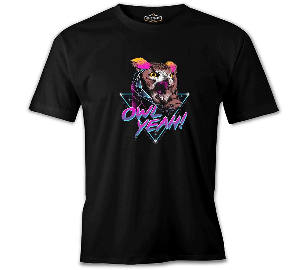 Yeah - Baykuş Siyah Erkek Tshirt