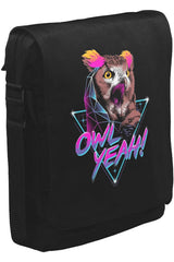 Yeah - Owl Unisex Black Messenger Bag 