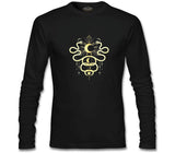 Snake and Moon Black Men's Sweatshirt