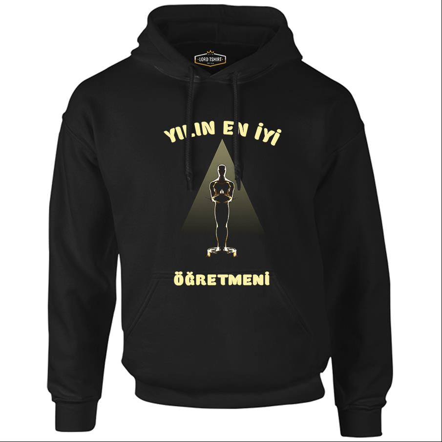 Teacher of the Year Oscar Teachers' Day Black Men's Zipperless Hoodie