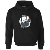 Yin Yan Cats Black Men's Zipperless Hoodie