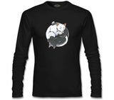 Yin Yan Cats Black Men's Sweatshirt
